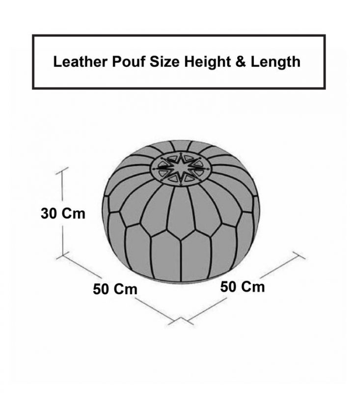 size ottoman pouf