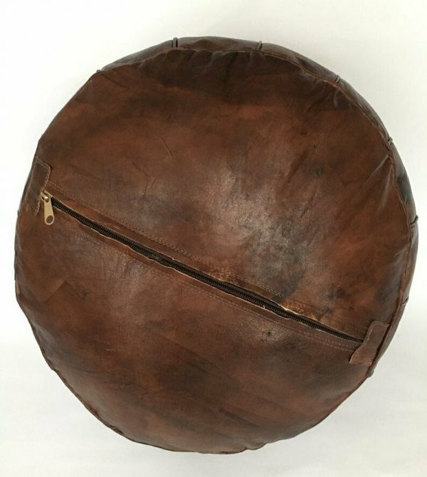 leather pouf ottoman
