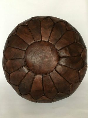 leather pouf ottoman