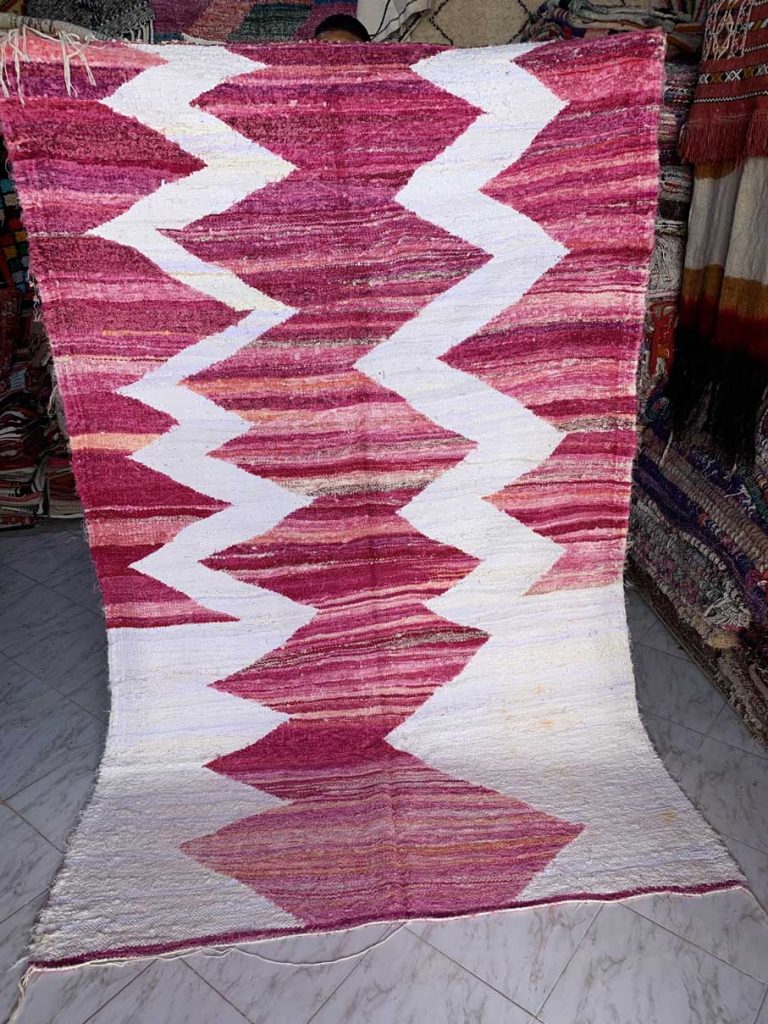 Kilim Boucherouit Rug 1.43 x 2.35 - Image 1
