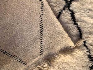 beni ourain black lines carpet