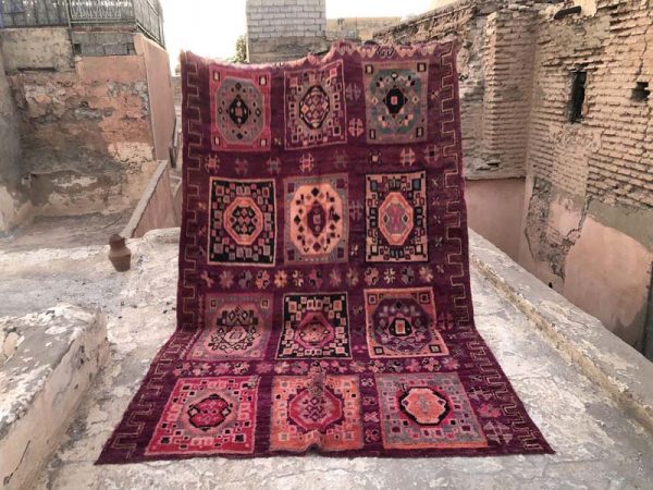 purple vintage moroccan carpet