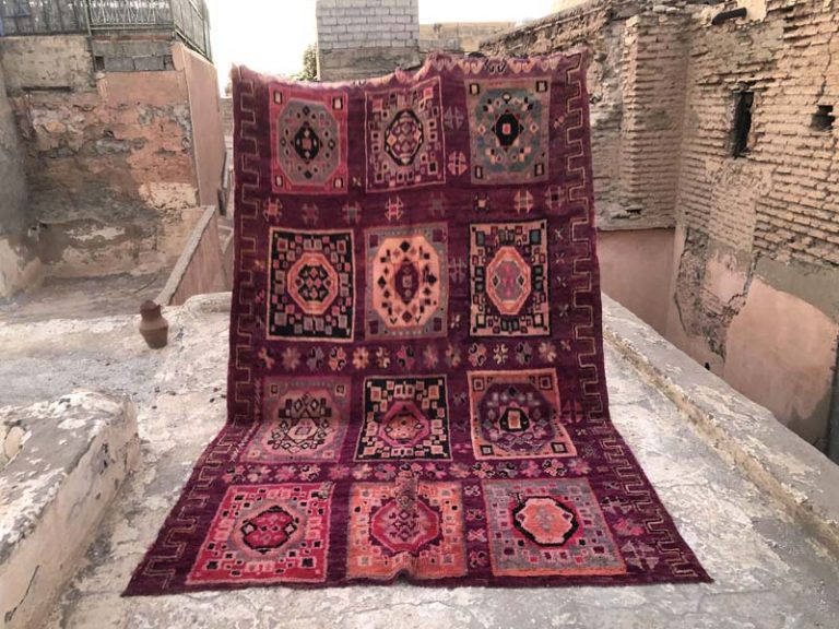 purple vintage moroccan carpet