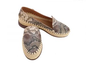 raffia shoes snake leather