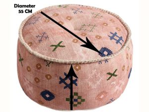 large pink moroccan pouf