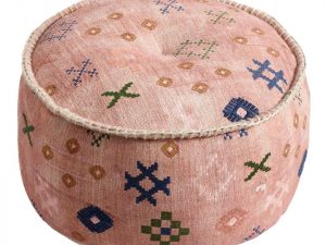 round pink pouf