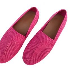 pink raffia shoes men