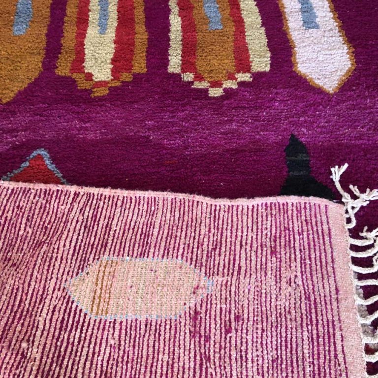 Moroccan Boujad Vintage Rug 5x8 - Image 5