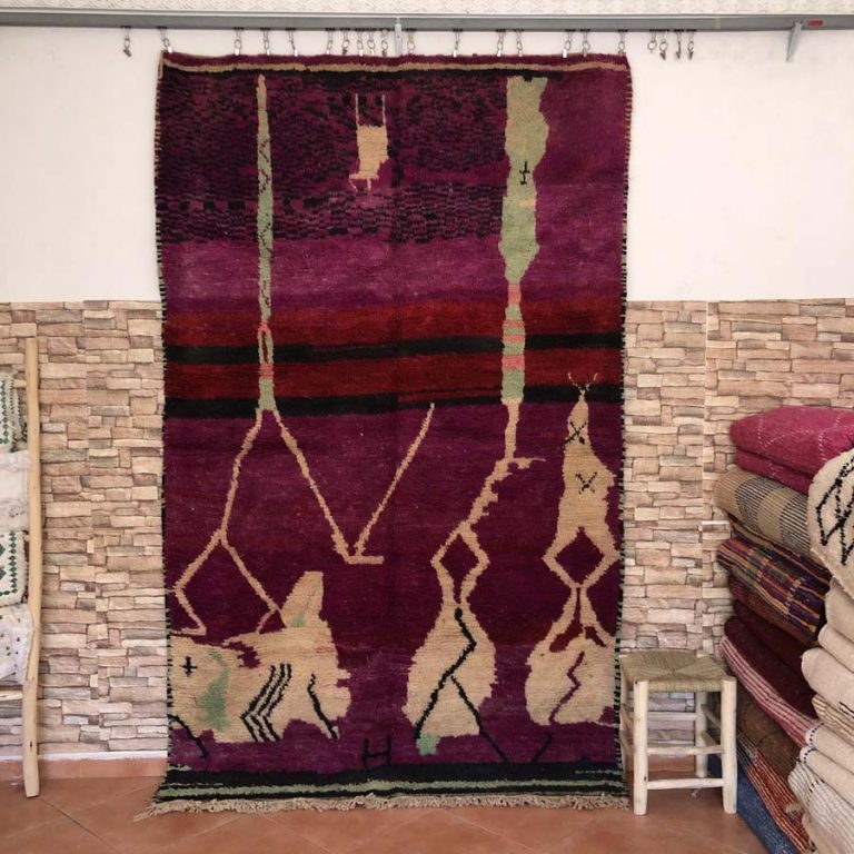Moroccan Boujad Vintage Rug 5x7 - Image 1