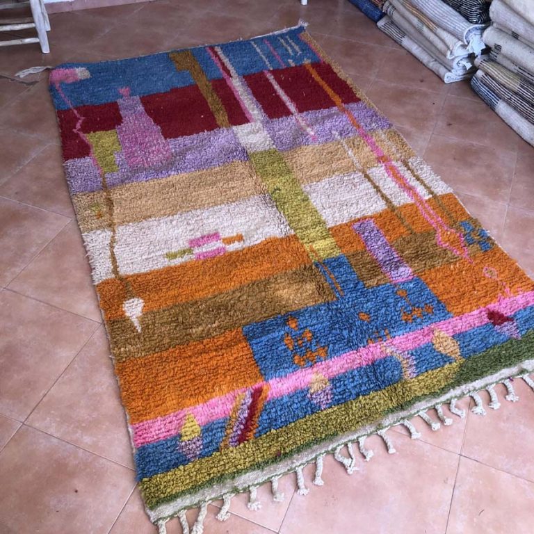 Moroccan Boujad Vintage Rug 8x5 - Image 2