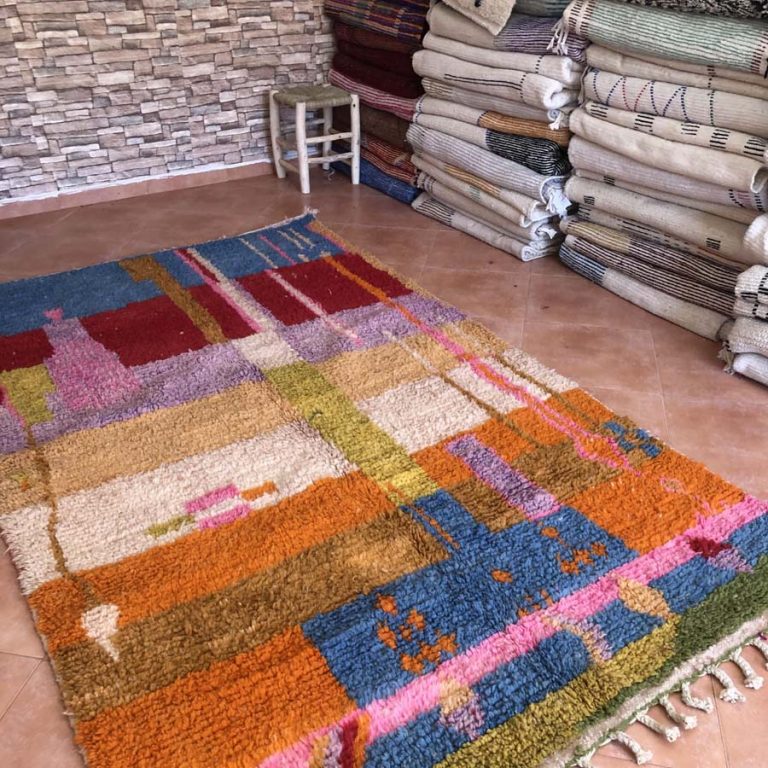 Moroccan Boujad Vintage Rug 8x5 - Image 3