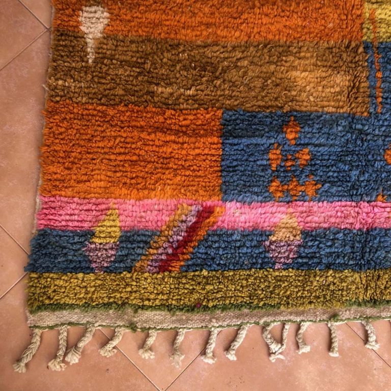 Moroccan Boujad Vintage Rug 8x5 - Image 4