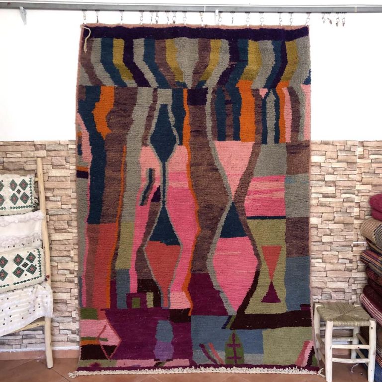Moroccan Boujad Vintage Rug 8x5 - Image 1