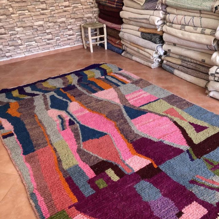 Moroccan Boujad Vintage Rug 8x5 - Image 3
