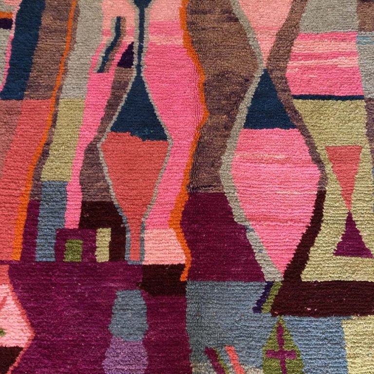 Moroccan Boujad Vintage Rug 8x5 - Image 4