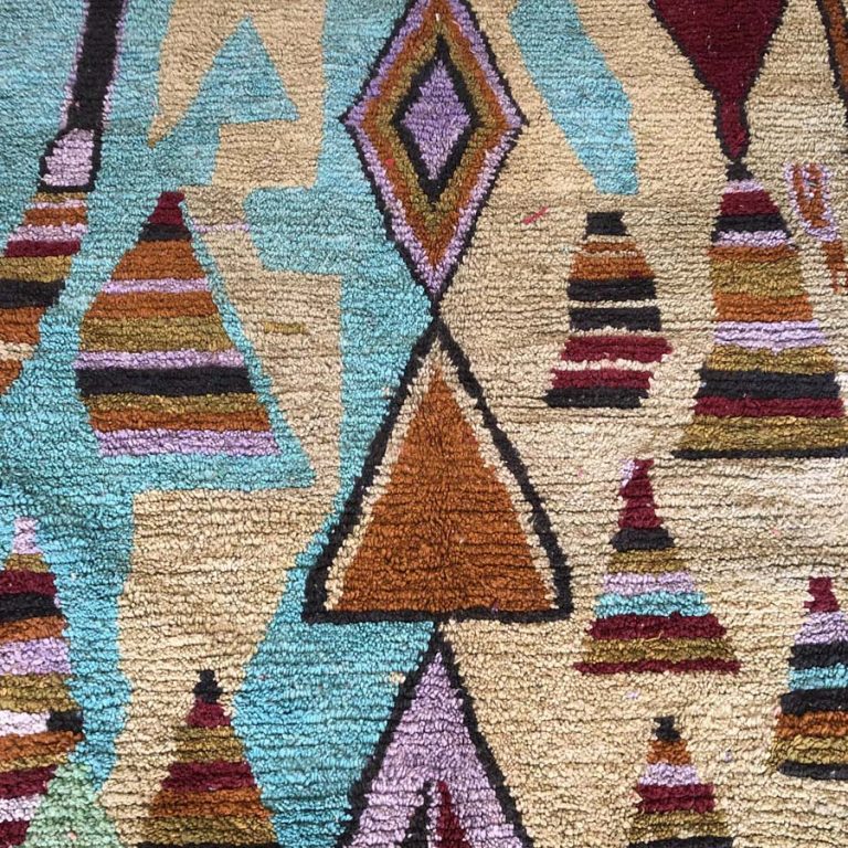 Moroccan Boujad Vintage Rug 6x10 - Image 3