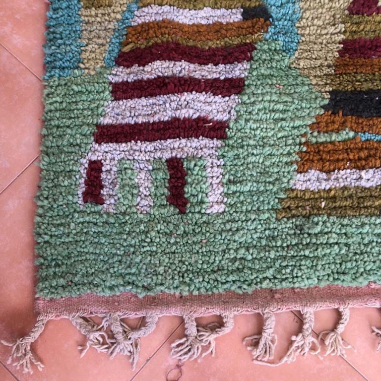 Moroccan Boujad Vintage Rug 6x10 - Image 4