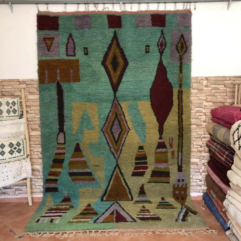 Moroccan Boujad Vintage Rug 6x10 - Image 1