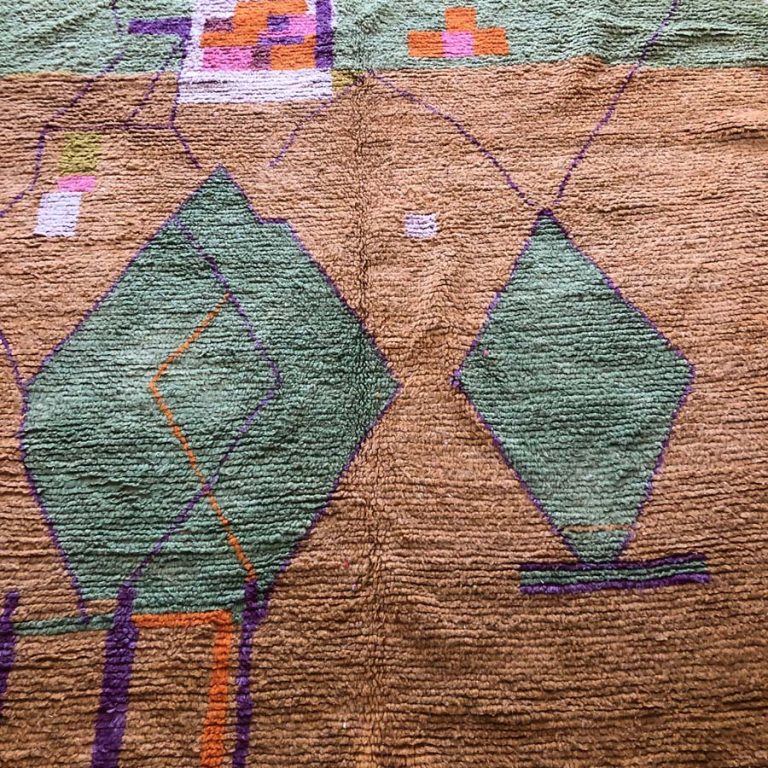 Moroccan Boujad Vintage Rug 6x9 - Image 3