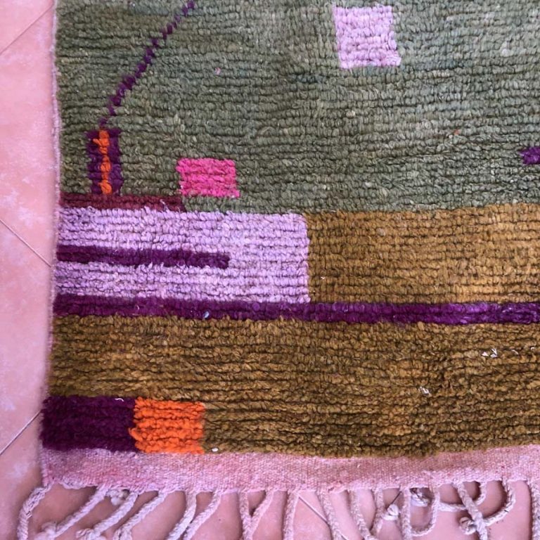 Moroccan Boujad Vintage Rug 6x9 - Image 5