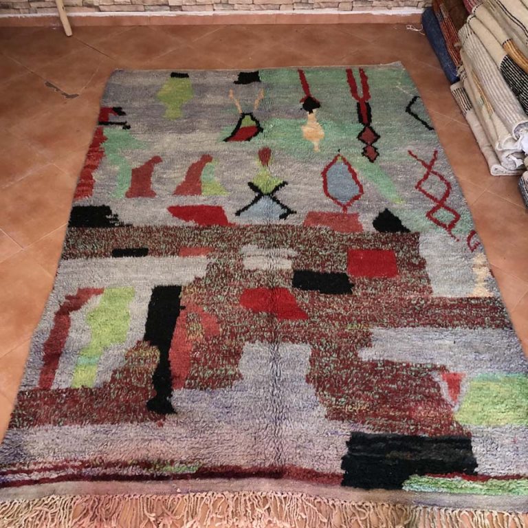 Moroccan Boujad Vintage Rug 6x8 - Image 2
