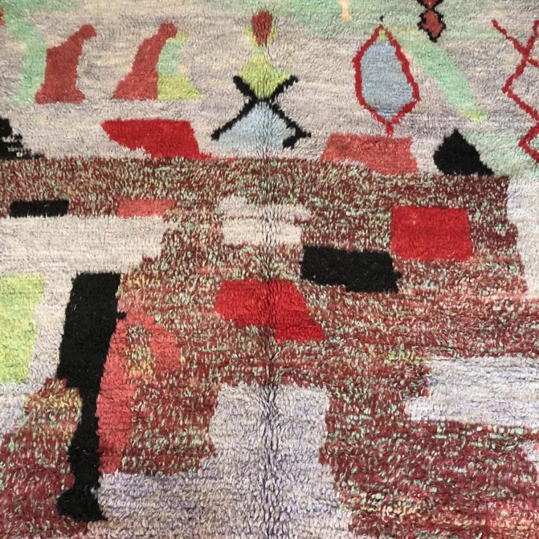 Moroccan Boujad Vintage Rug 6x8 - Image 3