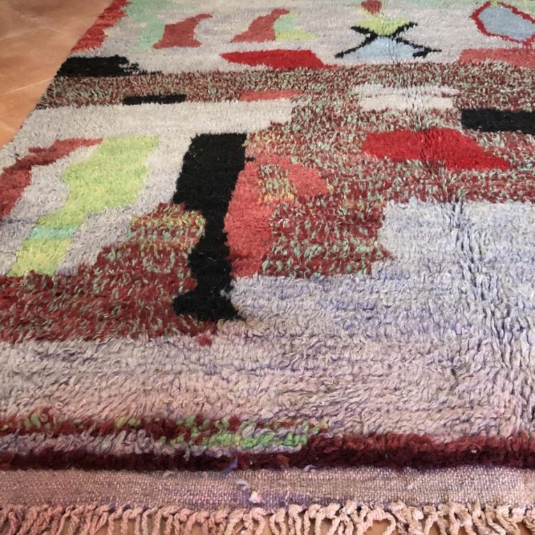 Moroccan Boujad Vintage Rug 6x8 - Image 4