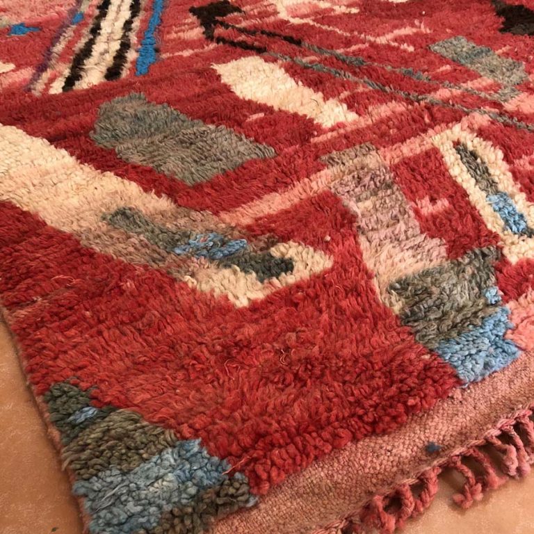 Moroccan Boujad Vintage Rug 5x8 - Image 5