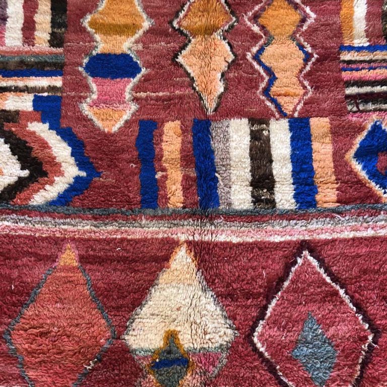 Moroccan Boujad Vintage Rug 5x7 - Image 3