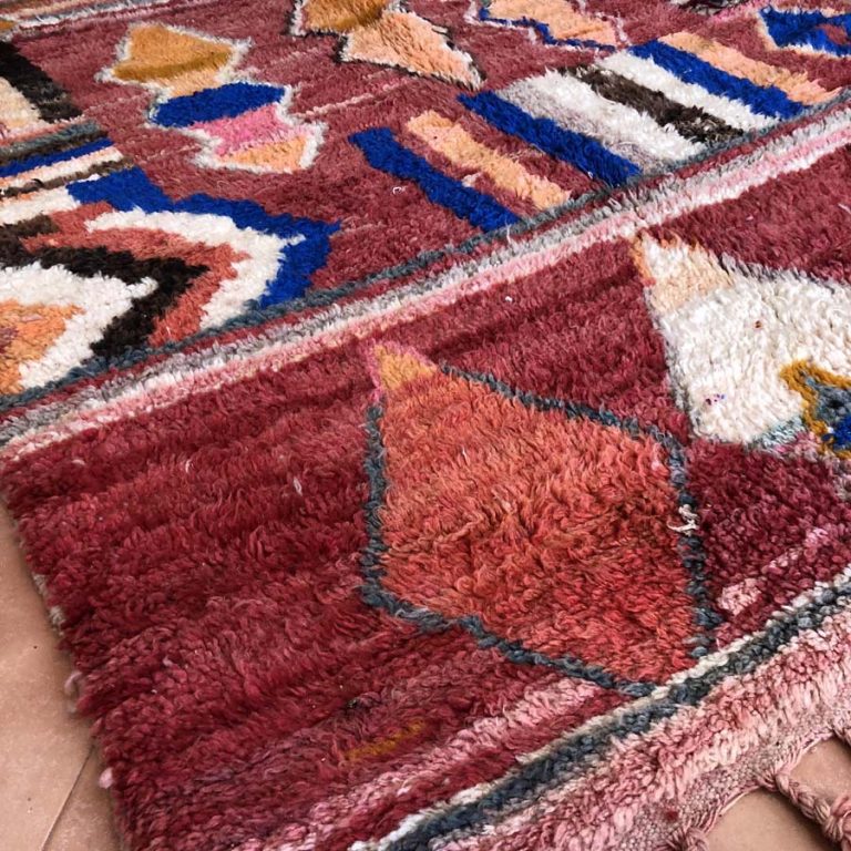 Moroccan Boujad Vintage Rug 5x7 - Image 5
