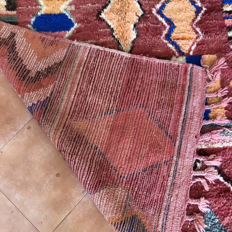 Moroccan Boujad Vintage Rug 5x7 - Image 4