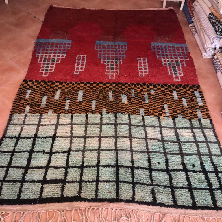 Moroccan Boujad Vintage Rug 8x10 - Image 2