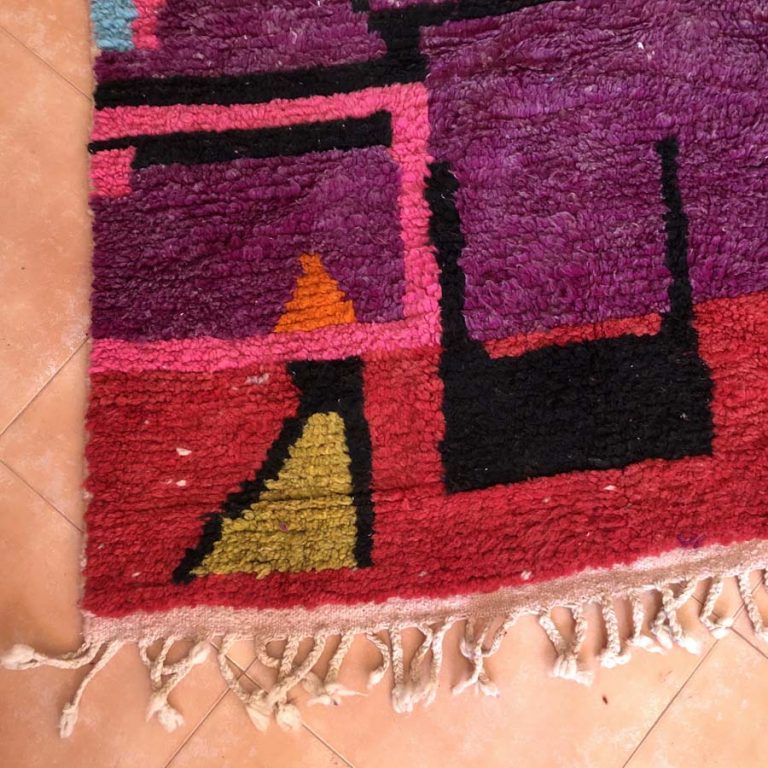 Moroccan Boujad Vintage Rug 6x10 - Image 4
