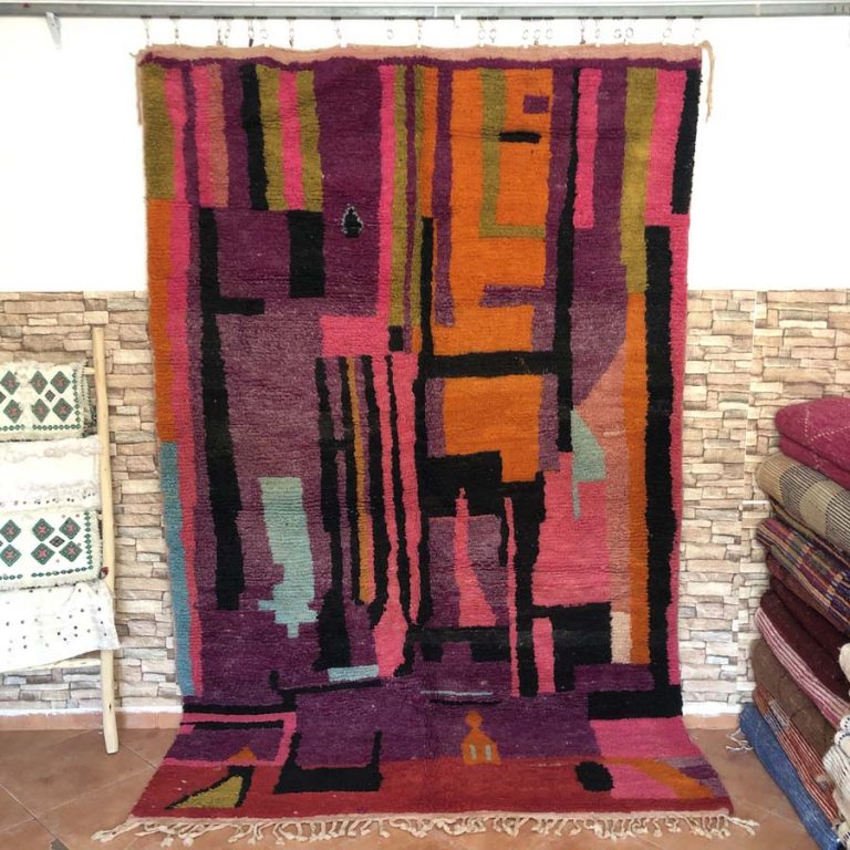 Moroccan Boujad Vintage Rug 6x10 - Image 1