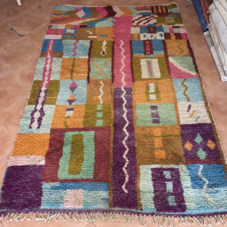 Moroccan Boujad Vintage Rug 5x8 - Image 2