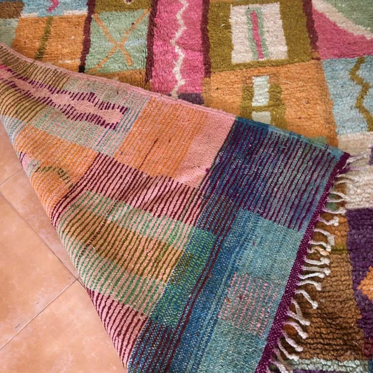 Moroccan Boujad Vintage Rug 5x8 - Image 4