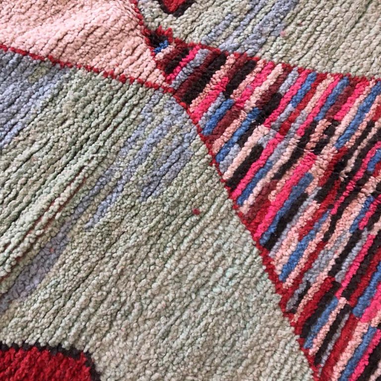 Moroccan Boujad Vintage Rug 5x8 - Image 5