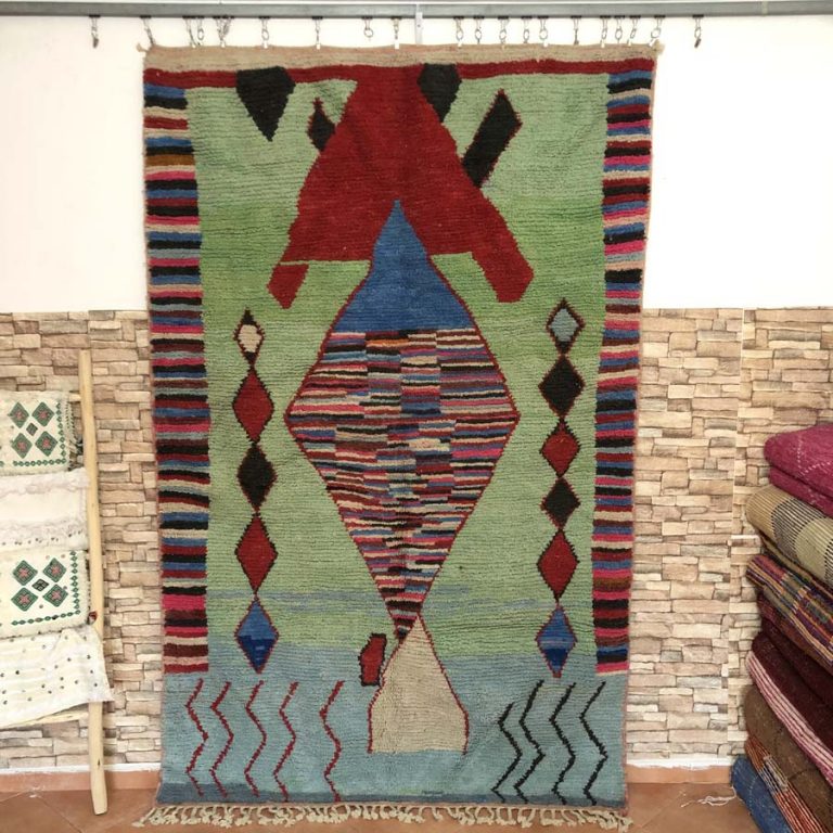 Moroccan Boujad Vintage Rug 5x8 - Image 1