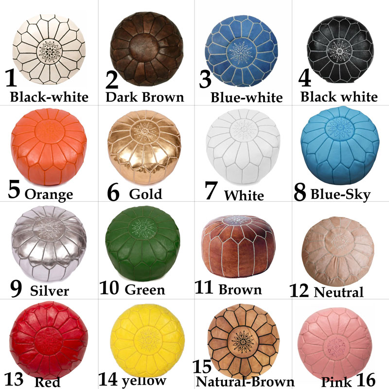 40 Off Moroccan Leather Pouf Ottomans, Moroccan Leather Ottoman