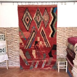 Moroccan Boujad Vintage Rug 5x8