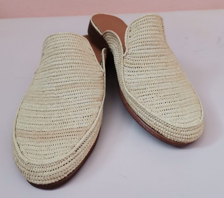 Natural Raffia Shoes Men - Image 1