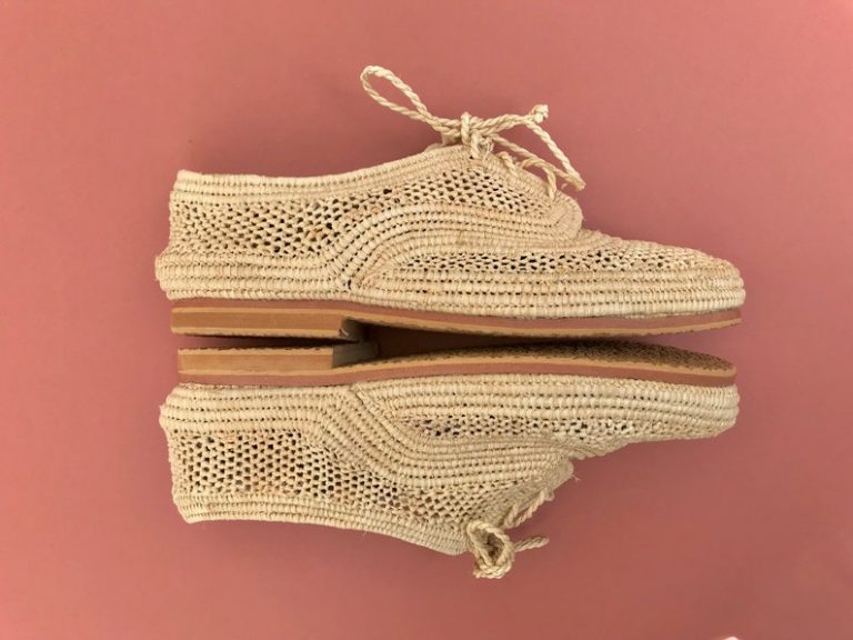 Natural Raffia Shoes Men - Image 1
