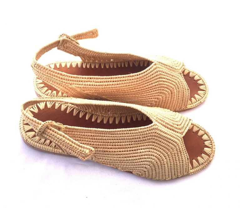 Women Natural Raffia Shoes - Image 2
