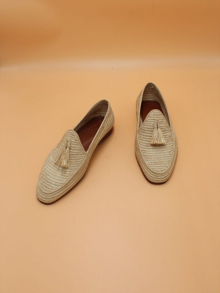 men raffia shoes