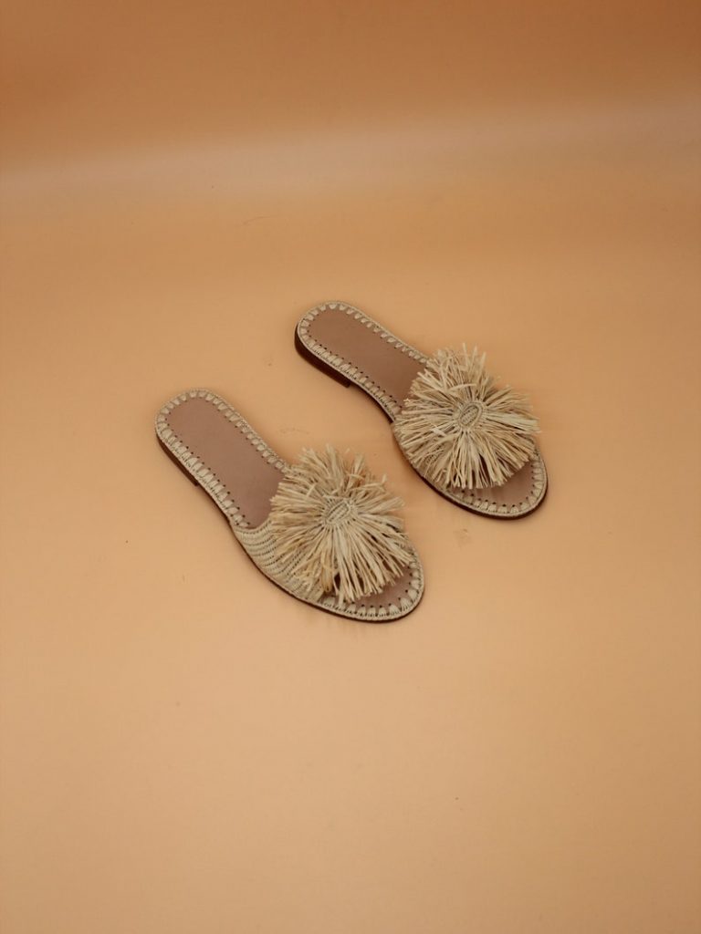 Natural Raffia Shoes Sandal - Image 4