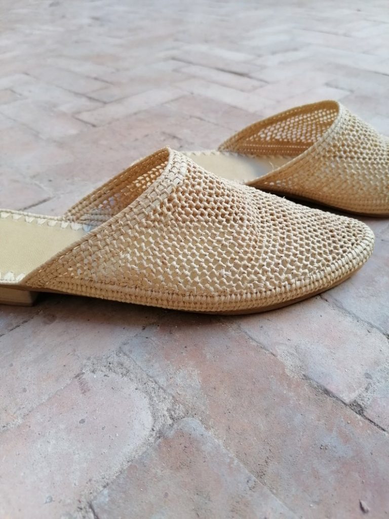 Natural Raffia Shoes slippers - Image 5