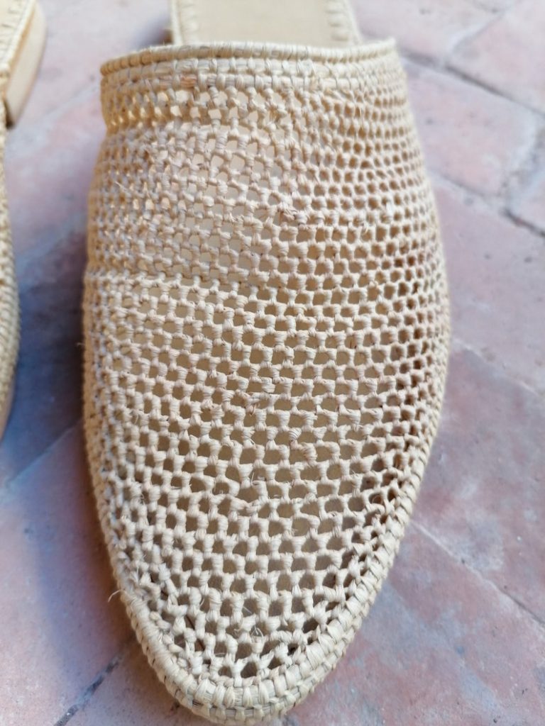 Natural Raffia Shoes slippers - Image 8