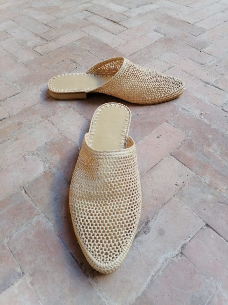Natural Raffia Shoes slippers - Image 4