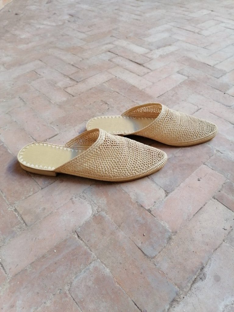 Natural Raffia Shoes slippers - Image 3