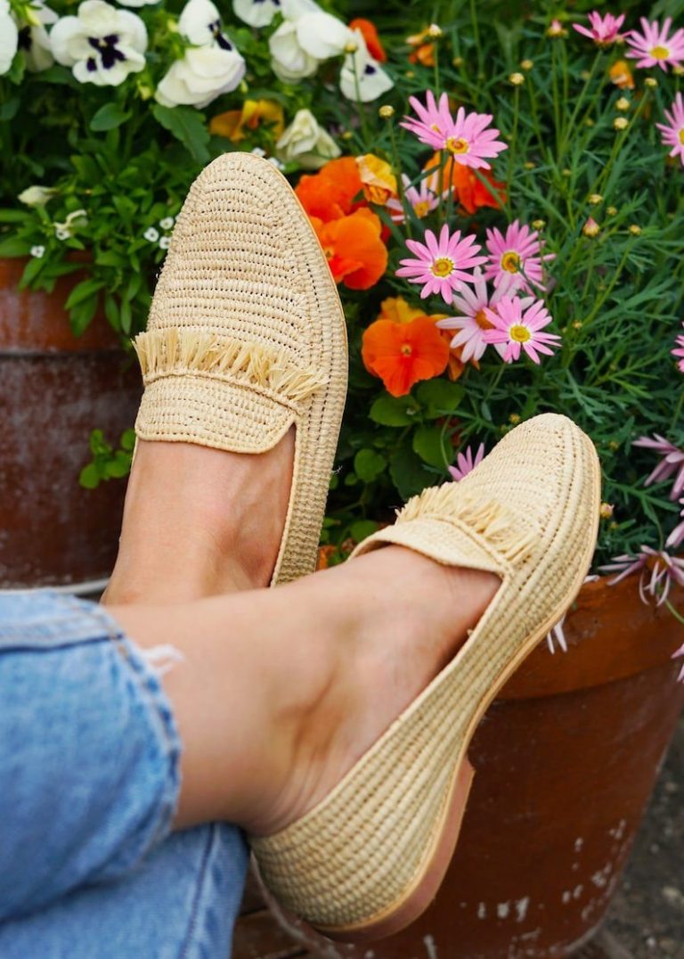 Natural Mocasins Raffia Shoes - Image 2